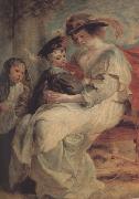 Peter Paul Rubens Helena Fourment with Two of ber Cbildren (mk01) Germany oil painting artist